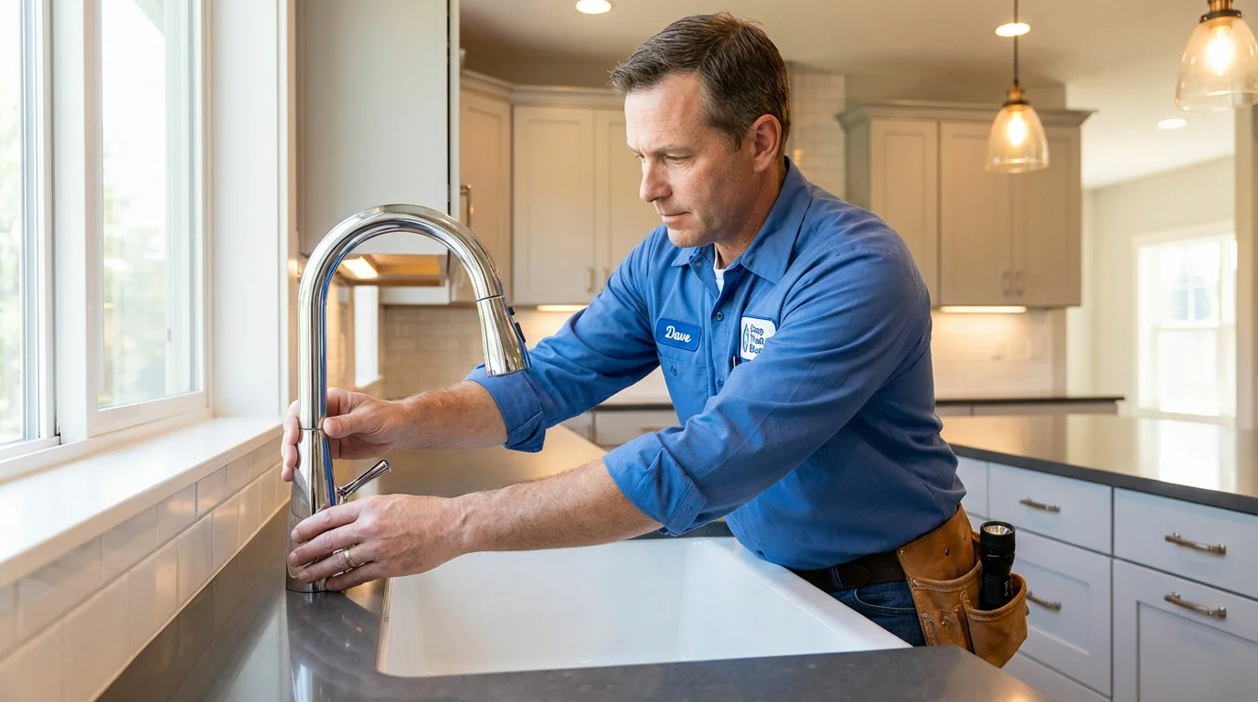 Kitchen faucet installation by Johns Plumbing LLC in Loma Linda
